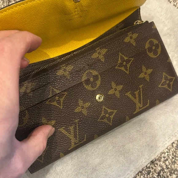 Louis Vuitton Brown Monogram Wallet with Gold Accents - Picture 8 of 14